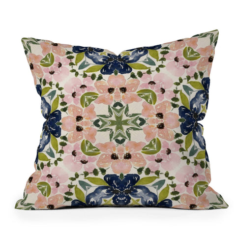 Nika FLORAL TILE Throw Pillow