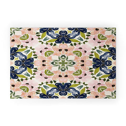 Nika FLORAL TILE Welcome Mat