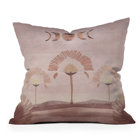 Nika MOON SALUTATION Throw Pillow