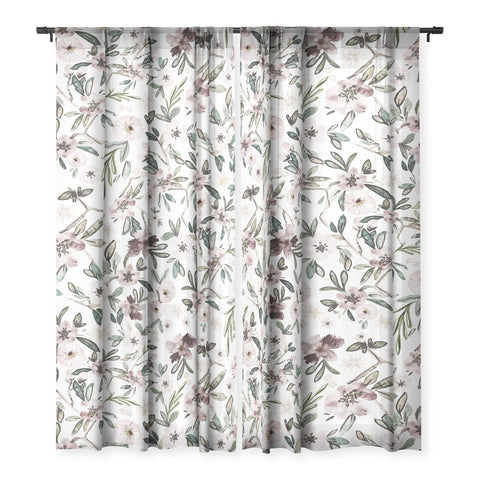 Nika STYLIZED FLORAL FIELD Sheer Non Repeat