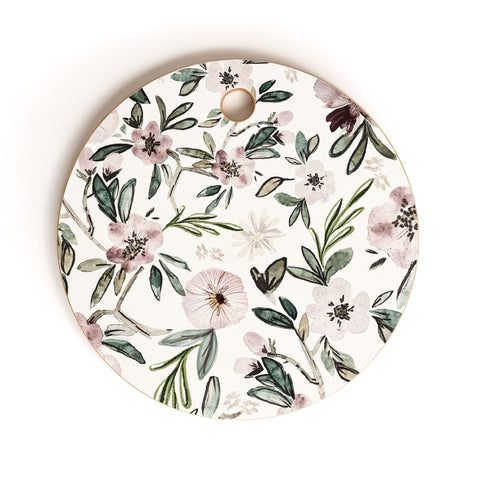 Nika STYLIZED FLORAL FIELD Cutting Board Round