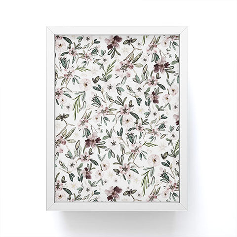 Nika STYLIZED FLORAL FIELD Framed Mini Art Print