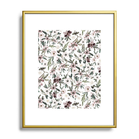 Nika STYLIZED FLORAL FIELD Metal Framed Art Print
