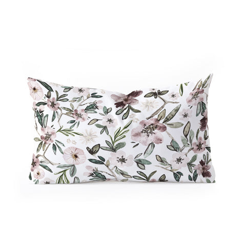 Nika STYLIZED FLORAL FIELD Oblong Throw Pillow