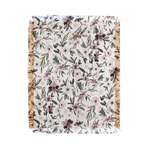 Nika STYLIZED FLORAL FIELD Throw Blanket