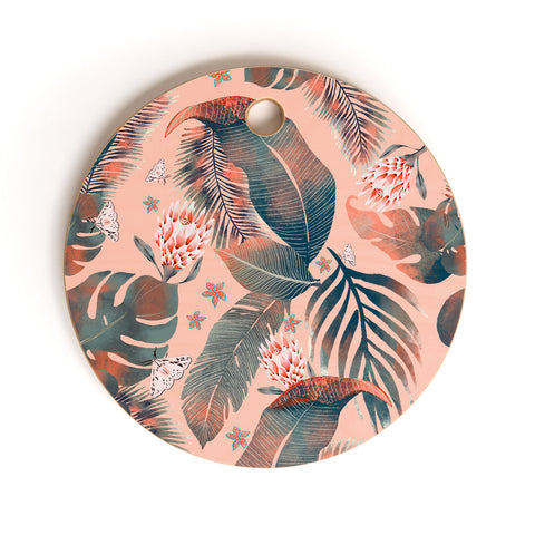 Nika TROPICAL SUNSET VIBES Cutting Board Round