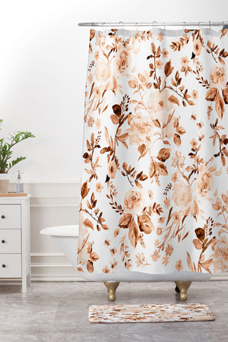 Nika VINTAGE BOHO GARDEN Shower Curtain And Mat