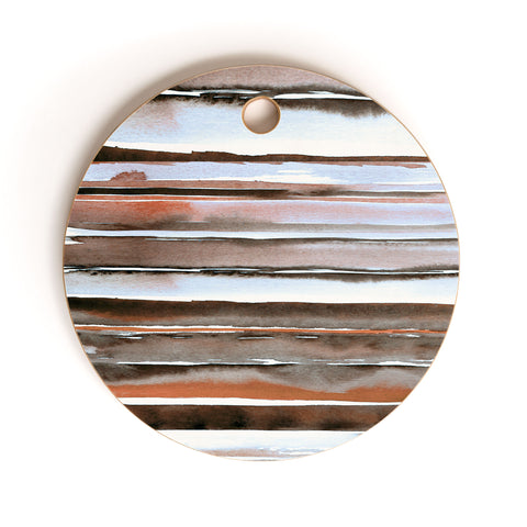 Nika WINTER STRIPES Cutting Board Round
