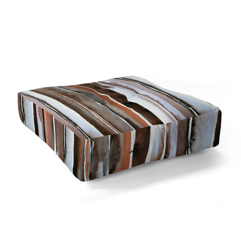 Nika WINTER STRIPES Floor Pillow Square