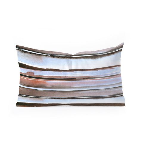 Nika WINTER STRIPES Oblong Throw Pillow