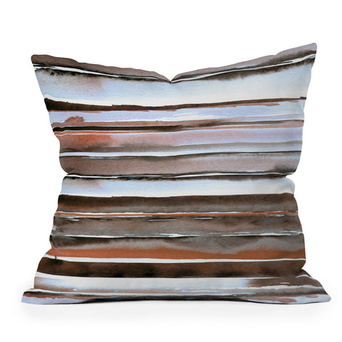 Nika WINTER STRIPES Throw Pillow
