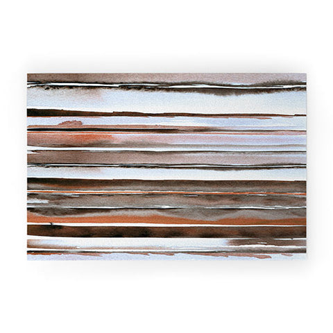 Nika WINTER STRIPES Welcome Mat