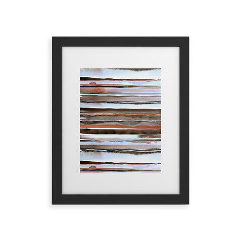 Nika WINTER STRIPES Framed Art Print
