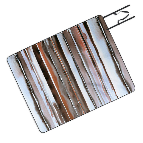 Nika WINTER STRIPES Picnic Blanket