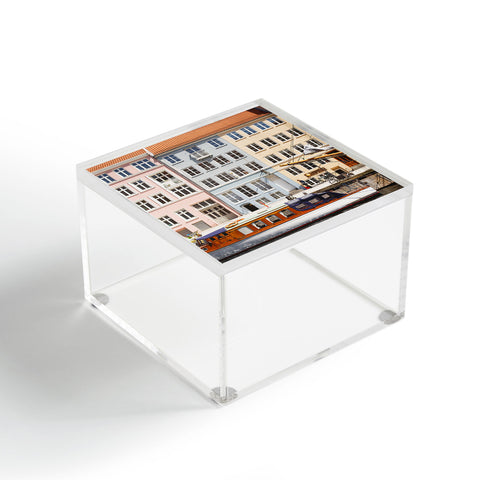 Ninasclicks Copenhagen Pastel Nyhavn houses and boat Acrylic Box