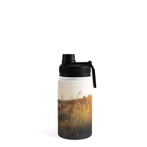 Ninasclicks Golden Beach vegetation at sunset Water Bottle