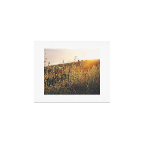 Ninasclicks Golden Beach vegetation at sunset Art Print