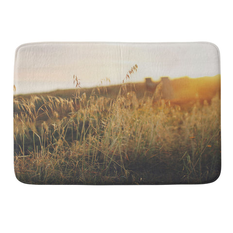 Ninasclicks Golden Beach vegetation at sunset Memory Foam Bath Mat