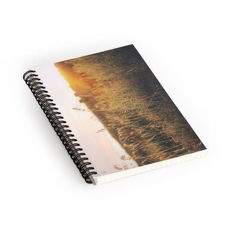 Ninasclicks Golden Beach vegetation at sunset Spiral Notebook