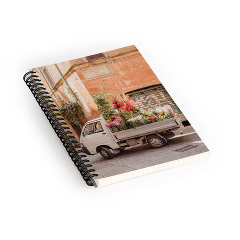Ninasclicks Rome cute van with lots of flowers Spiral Notebook