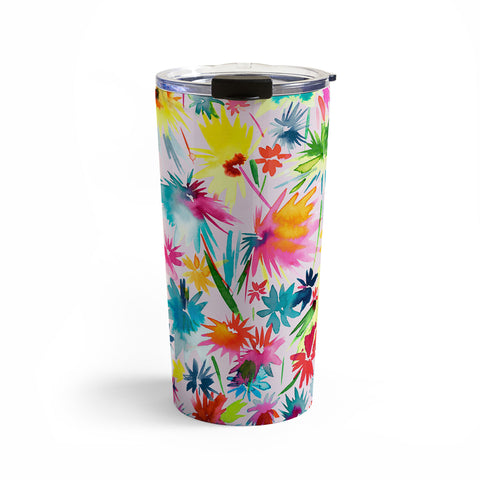 Ninola Design Abstract Flowers Jungle Travel Mug