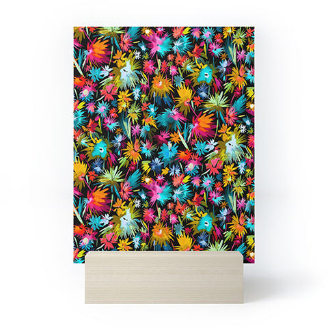 Ninola Design Abstract Flowers Neon Jungle Mini Art Print
