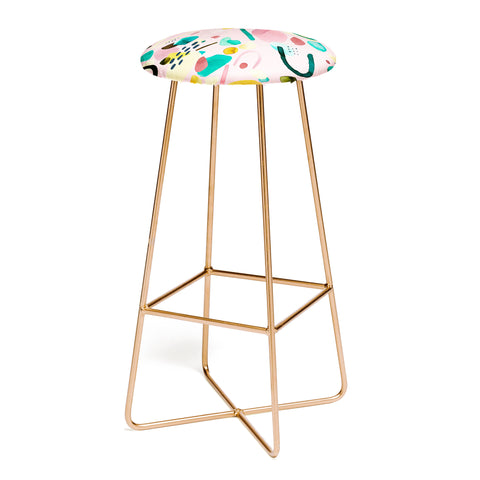 Ninola Design Abstract geo shapes Flower Bar Stool