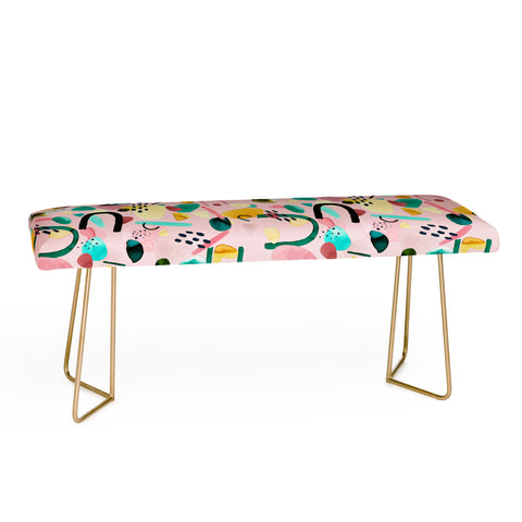 Ninola Design Abstract geo shapes Flower Bench