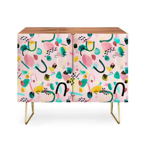 Ninola Design Abstract geo shapes Flower Credenza