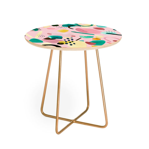 Ninola Design Abstract geo shapes Flower Round Side Table