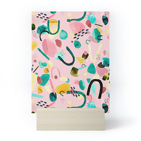 Ninola Design Abstract geo shapes Flower Mini Art Print