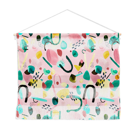 Ninola Design Abstract geo shapes Flower Wall Hanging Landscape