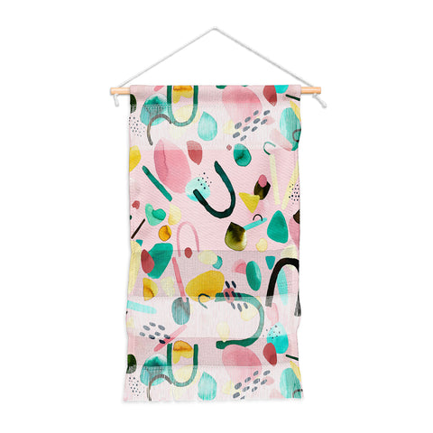 Ninola Design Abstract geo shapes Flower Wall Hanging Portrait