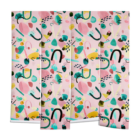 Ninola Design Abstract geo shapes Flower Wall Mural