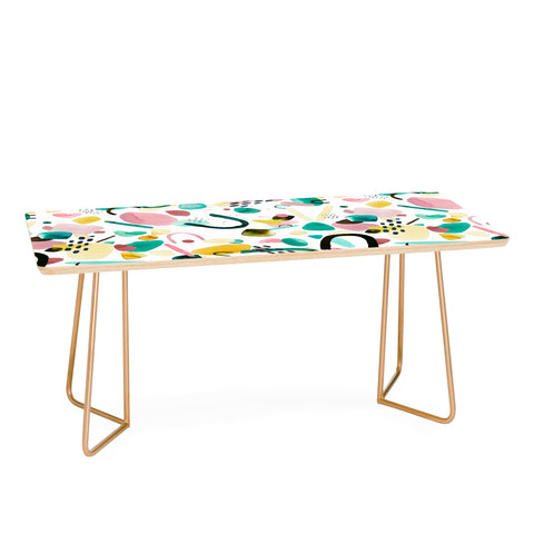 Ninola Design Abstract geo shapes Green Coffee Table