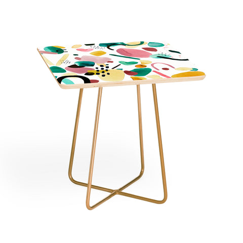 Ninola Design Abstract geo shapes Green Side Table