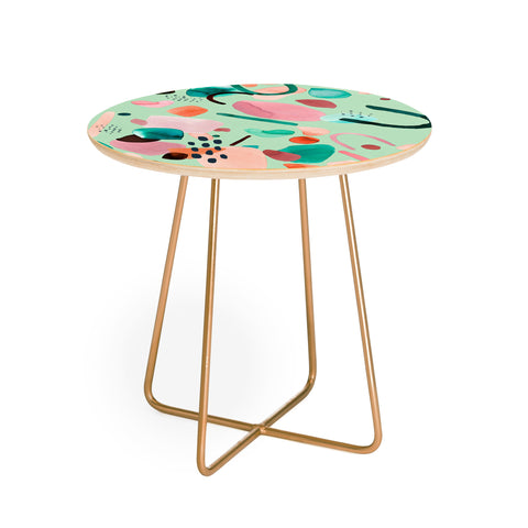 Ninola Design Abstract geo shapes Spring Round Side Table
