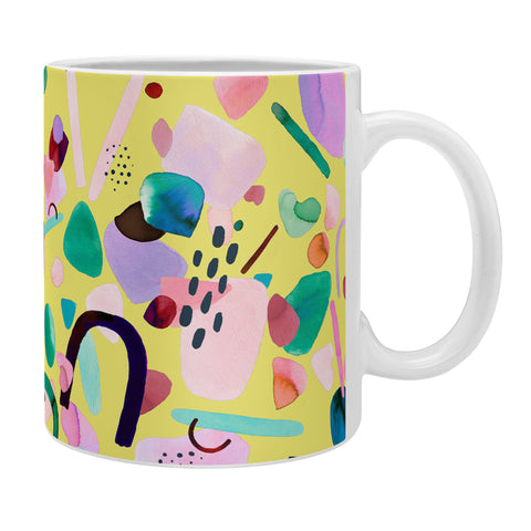 Ninola Design Abstract geo shapes Yellow Coffee Mug