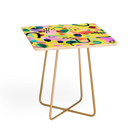 Ninola Design Abstract geo shapes Yellow Side Table