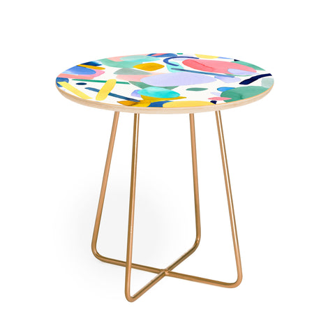 Ninola Design Abstract geometry dream Multicolored Round Side Table