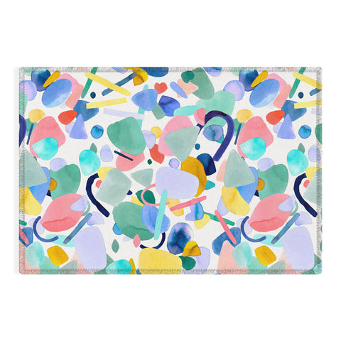Ninola Design Abstract geometry dream Multicolored Outdoor Rug