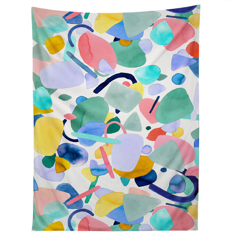 Ninola Design Abstract geometry dream Multicolored Tapestry