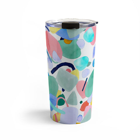 Ninola Design Abstract geometry dream Multicolored Travel Mug