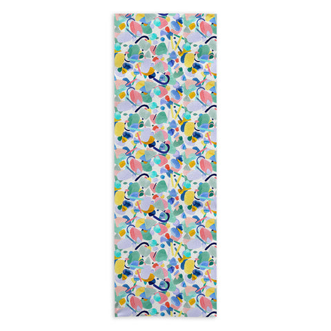 Ninola Design Abstract geometry dream Multicolored Yoga Towel