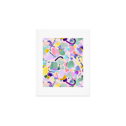 Ninola Design Abstract geometry dream Purple pink Art Print