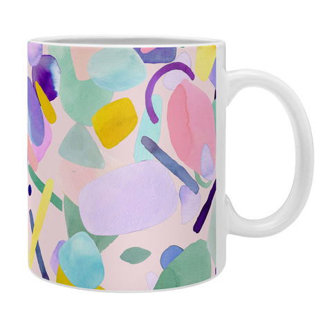 Ninola Design Abstract geometry dream Purple pink Coffee Mug