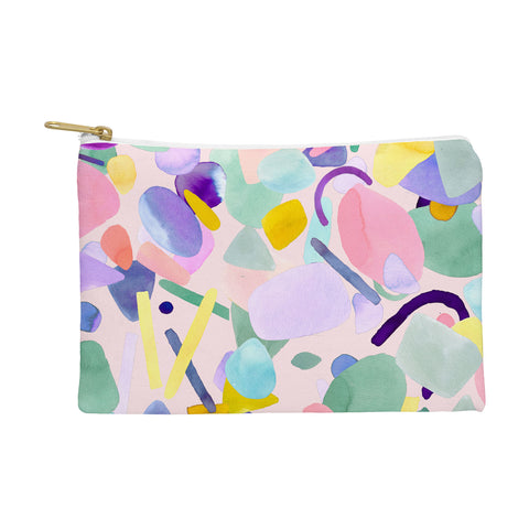 Ninola Design Abstract geometry dream Purple pink Pouch