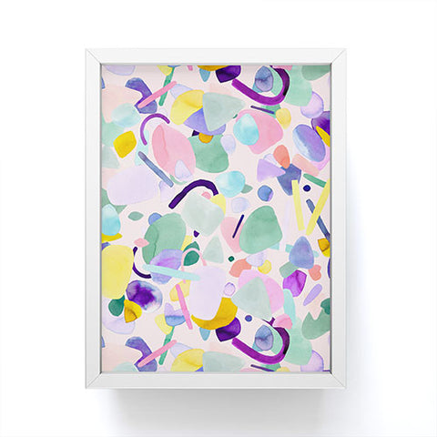 Ninola Design Abstract geometry dream Purple pink Framed Mini Art Print