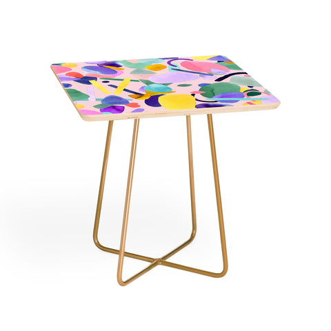 Ninola Design Abstract geometry dream Purple pink Side Table