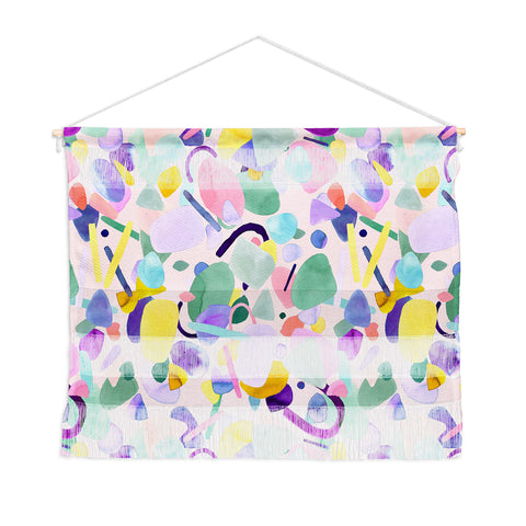 Ninola Design Abstract geometry dream Purple pink Wall Hanging Landscape